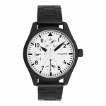 Black OOZOO watch with stainless steel bracelet - C11508