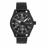 Black OOZOO watch with stainless steel bracelet - C11509