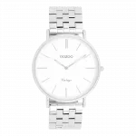 Silver coloured OOZOO watch with stainless steel bracelet - C20400