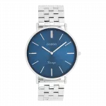 Silver coloured OOZOO watch with stainless steel bracelet - C20401