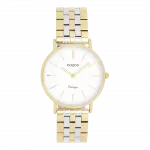 Gold coloured OOZOO watch with silver coloured/gold stainless steel bracelet - C20407