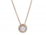  Punto di luce in oro rosa k18 con diamanti (code S229458)