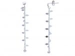 Orecchini pendenti in oro bianco k14 (code S246134)
