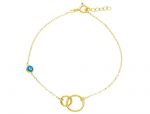 Bracciale in oro k14 con occhio Greco (code S249328)