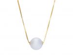 Golden necklace k14 with a pearl Ø 8mm (code S249730)