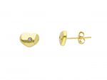 Golden heart earrings 9k with zircon (code S250586 )