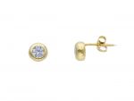 Orecchini in oro giallo k14 con zirconi cubici (code S254213)