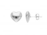 White gold heart earrings 14k (code S257190)