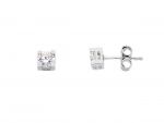 White gold earrings 9k with white zircon  (code S167198)