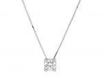 White gold necklace k9 with white zircon (code S168877)