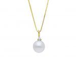 Girocollo in oro giallo con Perla e zirconio cubico (code S173625)