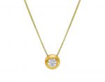 Punto di luce in oro giallo k9 con zirconia cubica (code S173892)
