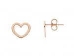 Orecchini cuoricini in oro rosa k9 con zirconi cubici (code S234991)