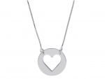 Girocollo Cuore in oro bianco k9 (code S248731)