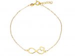 Golden infinity symbol bracelet k9  (code S249393)