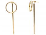 Golden earrings 14k (code S242436)