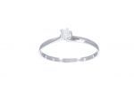 Single stone white gold flame design ring k14 with zirgon stone (code S244510)