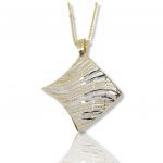 Girocollo in oro giallo e bianco k14 (code M2428)