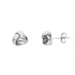 White gold knot earrings 14k (code S186089)