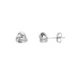 White gold knot earrings 14k (code S186092)