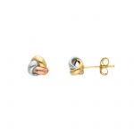 Golden knot earrings 14k (code S186094)