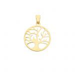 Υellow gold necklace k14 with the tree of life (code S201703)