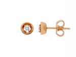 Rose gold earrings 18k with diamonds(code S217555)