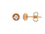 Rose gold earrings 18k with diamonds(code S217555)