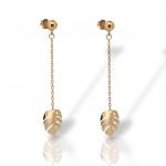 Yellow gold drop earrings 14k (code. SM2295)