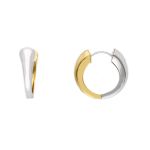 Σκουλαρίκια κρίκοι απο χρυσό & λευκόχρυσο κ14 (code S236601)