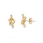 Golden knot earrings 14k (code S243460)