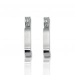 White gold drop earrings 14k  (code M2484)