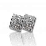 White gold drop earrings 14k  (code M2485)