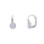 Orecchini con condorno in oro bianco k9 e zirconi cubici (S253176)