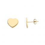Golden heart earrings 14k (code S264727)