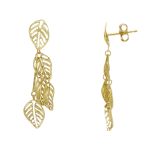 Golden leaf earrings 9k (code S265523)