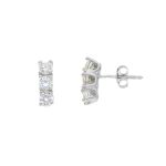 Σκουλαρίκια απο λευκό χρυσό κ14  (code S266675 )