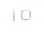 White gold  earrings  k9 with zircons (code S267432)