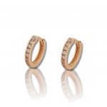 Orecchini in oro Rosa k14 con zirconia cubica (code S2693)