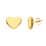 Golden heart earrings 14k (code S276008)
