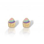 Σκουλαρίκια CUPCAKE απο χρυσό κ9 (code AG2811)