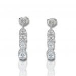 Whitegold drop earrings 14k (code AL2636)