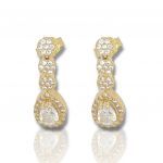 Golden drop earrings 14k (code AL2637)