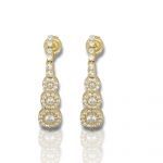 Golden drop earrings 14k (code AL2638)