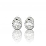 Whitegold drop earrings 14k (code AL2826)
