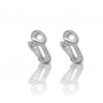 White gold drop earrings 14k  (code M2500)