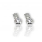 White gold earrings 14k   (code M2504)