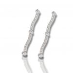 White gold drop earrings 14k (code M2528)