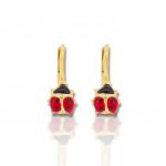Yellow gold earrings ladybugs k9 (code S162708)