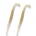 Yellow gold drop earrings 14k (code. S237053)